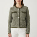Giacca Susy Mix in maglia verde militare