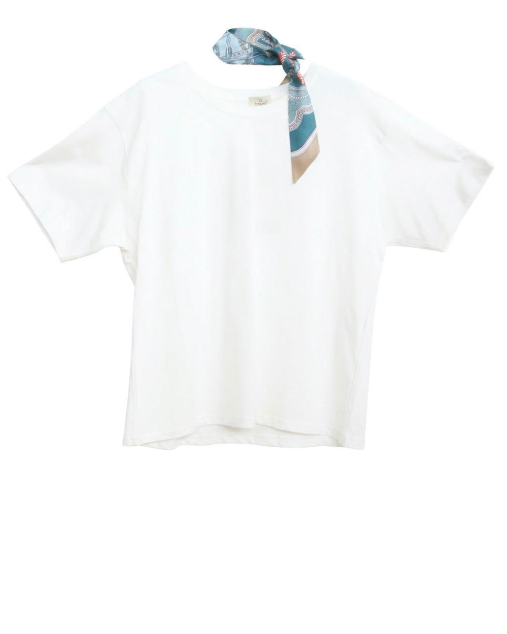 T-Shirt Brend Atelier con Twilly verde
