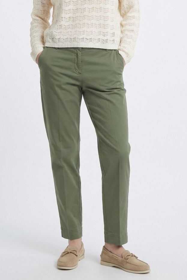 BREND ATELIER-Pantalone chino salvia