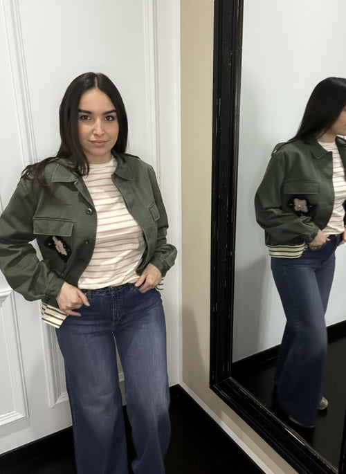 BREND ATELIER-Bomber patch crochet - Militare