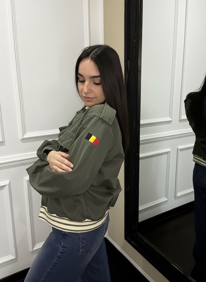 BREND ATELIER-Bomber patch crochet - Militare