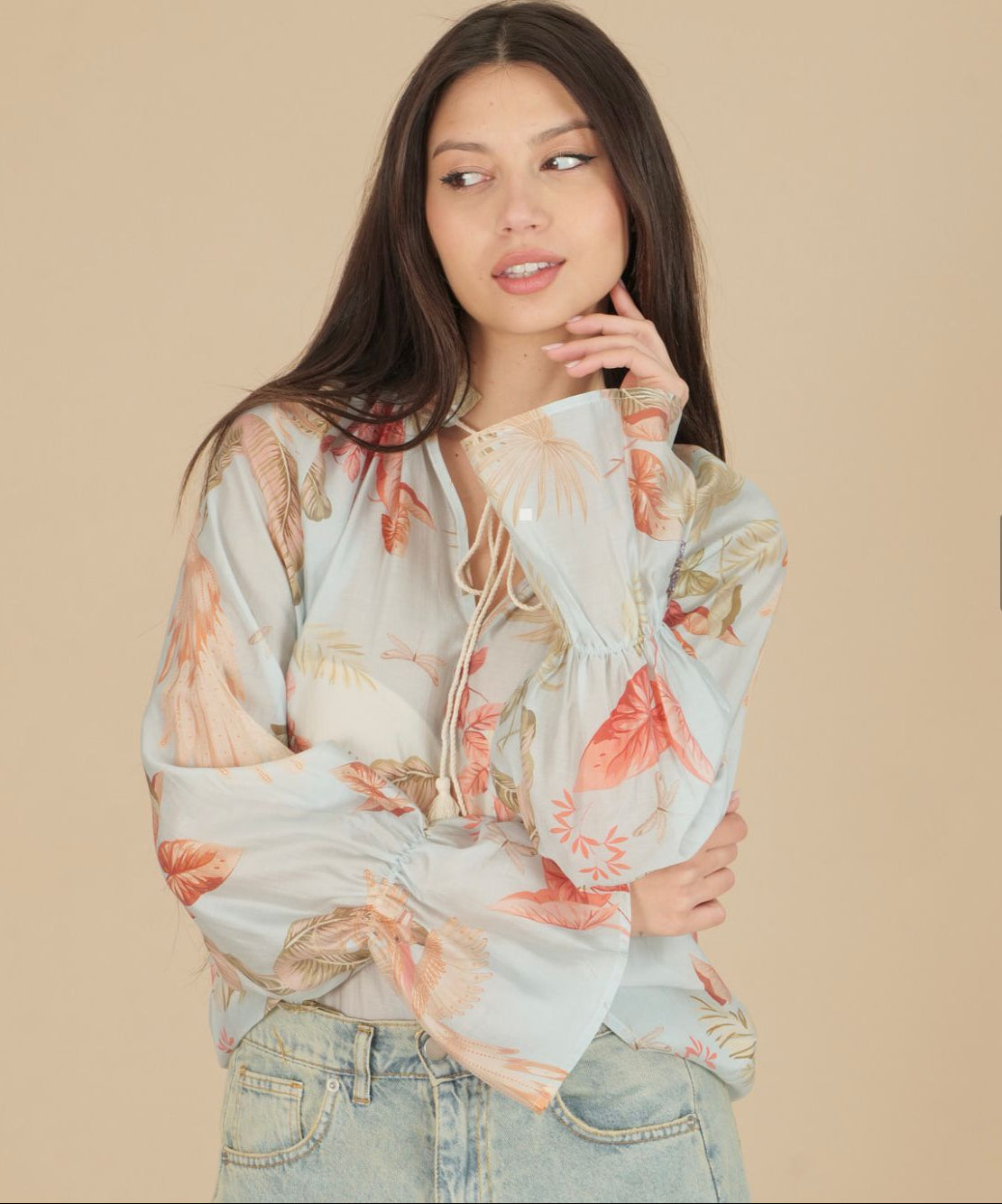 EIKI- Blusa Foglie