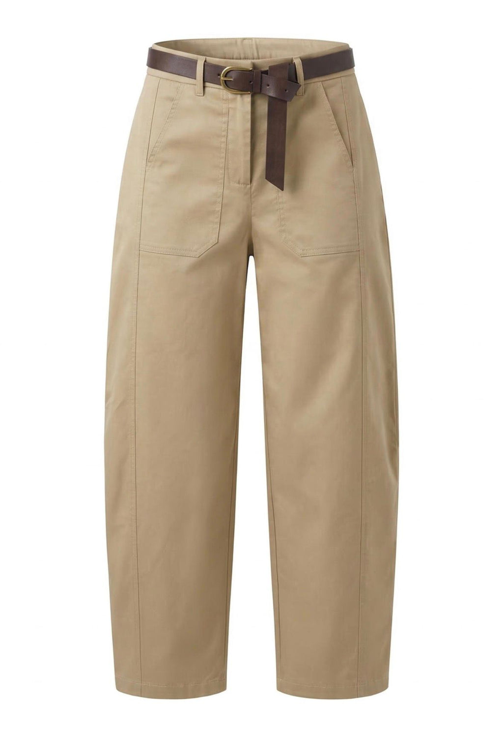 BREND ATELIER- Pantaloni Baggy con cintura