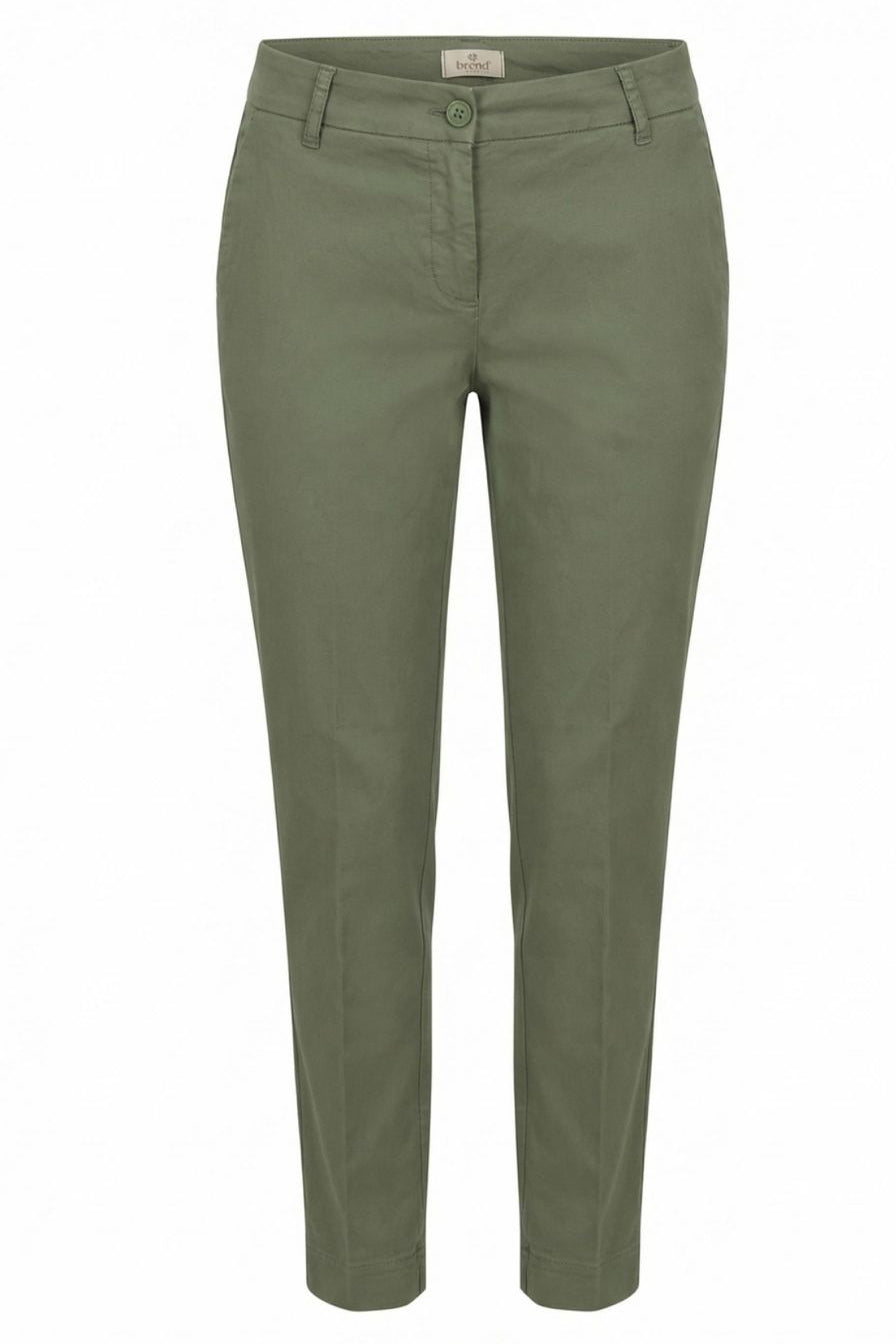 BREND ATELIER-Pantalone chino salvia