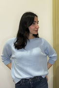 BREND ATELIER-Maglia Over Celeste